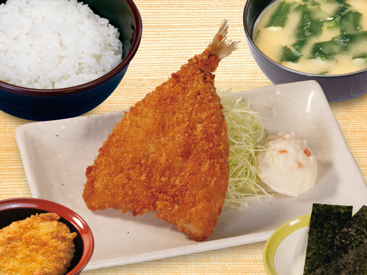得朝アジフライ(1枚)定食