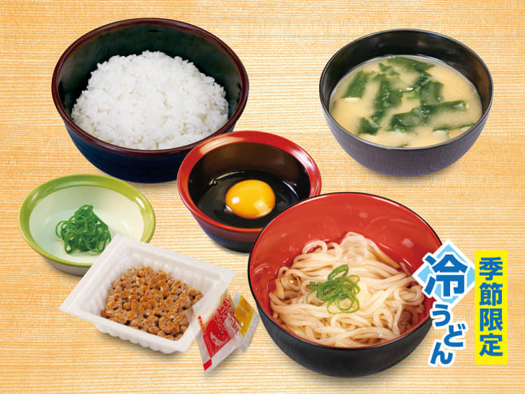 ミニ冷やしうどん朝定食