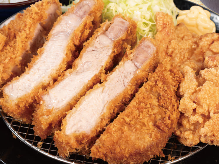 超厚切りリブロースかつ&本格唐揚げ定食