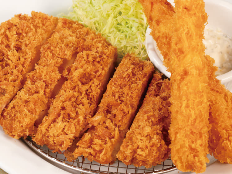 ジャンボチキンかつ&海老フライ2尾定食