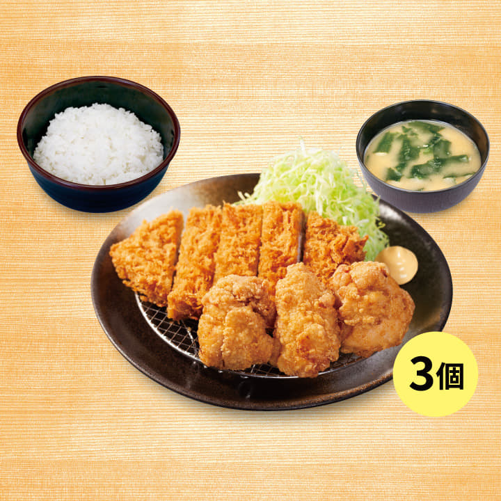 ロースかつ＆本格唐揚げ定食