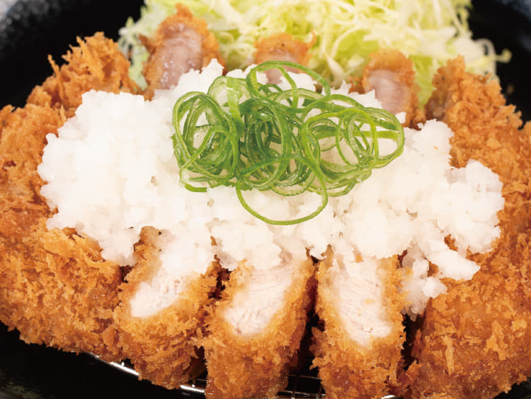 超厚切りリブ鬼おろしポン酢ロースかつ定食