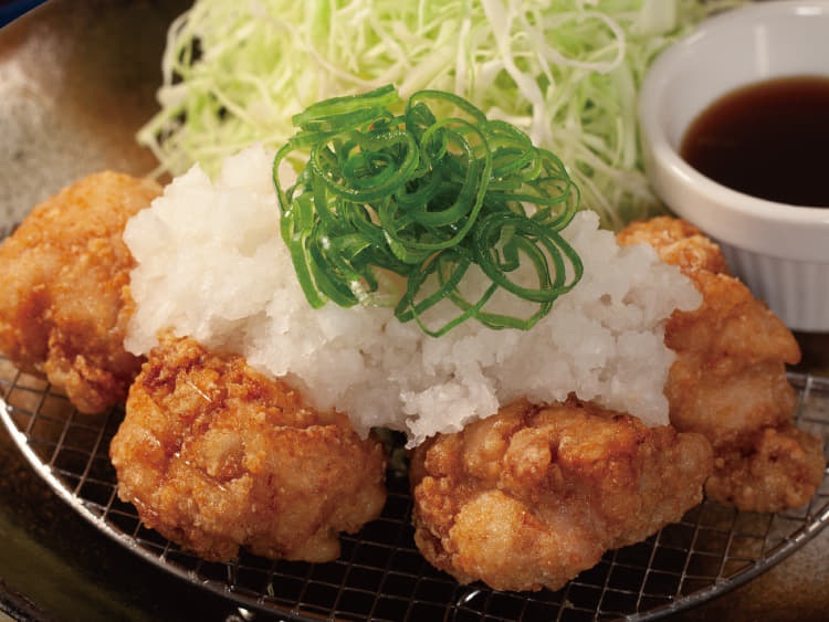 鬼おろしポン酢本格唐揚げ定食(5個)