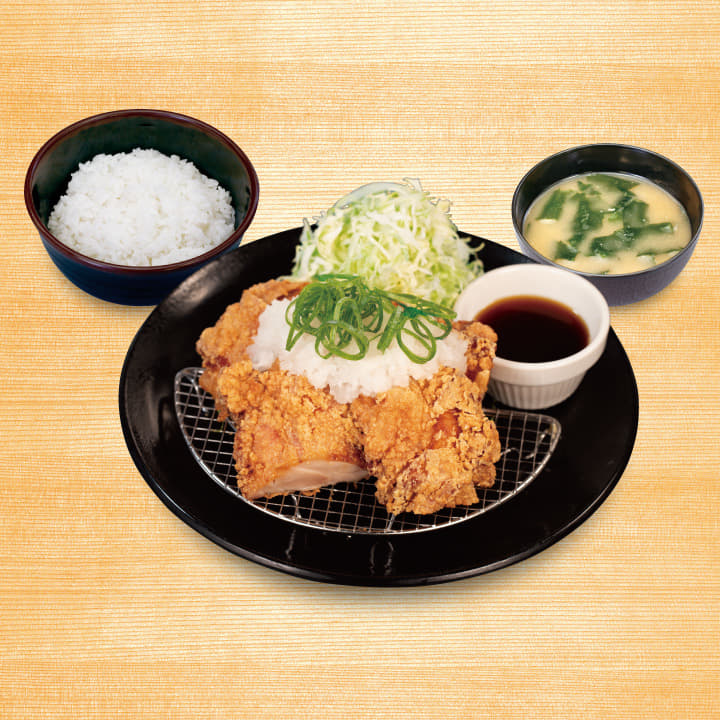 鬼おろしポン酢大判唐揚げ定食