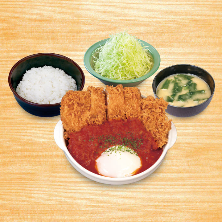 うまトマジャンボチキンかつ定食