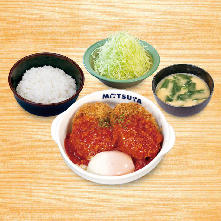 うまトマメンチかつ定食