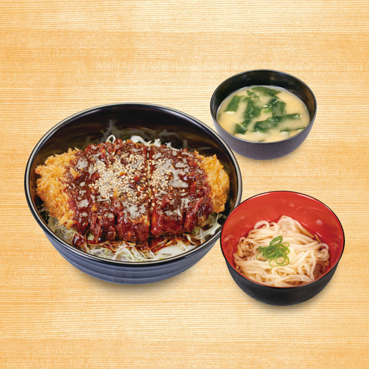 味噌ロースかつ丼ミニうどんセット