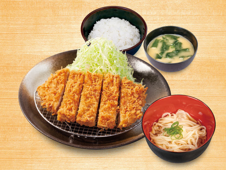 ロースかつ定食ミニうどんセット
