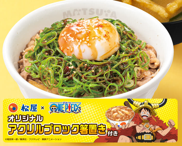 ワンピースネギたっぷり旨辛ネギたま牛めしセット