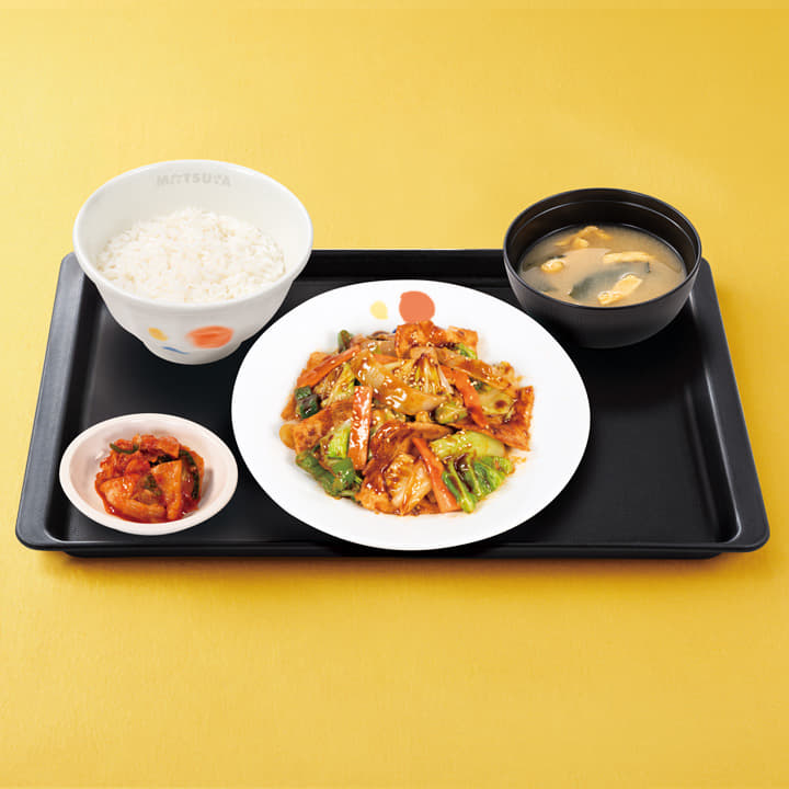 回鍋肉定食キムチ