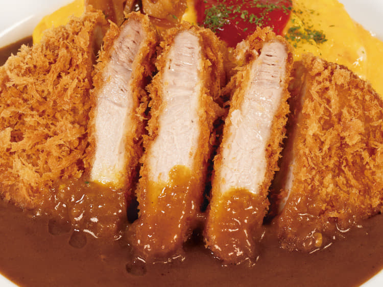 超厚切りリブロースかつオムレツカレー