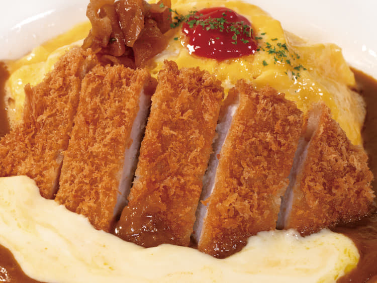 ロースかつオムレツカレー トッピングチーズ