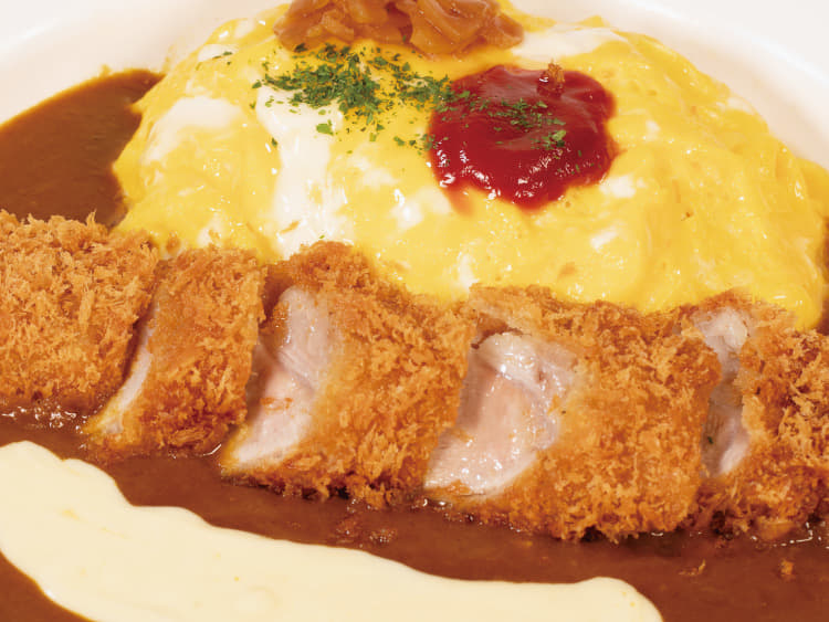“国産雪国育ち”丸太ヒレかつオムレツカレー　トッピングチーズ
