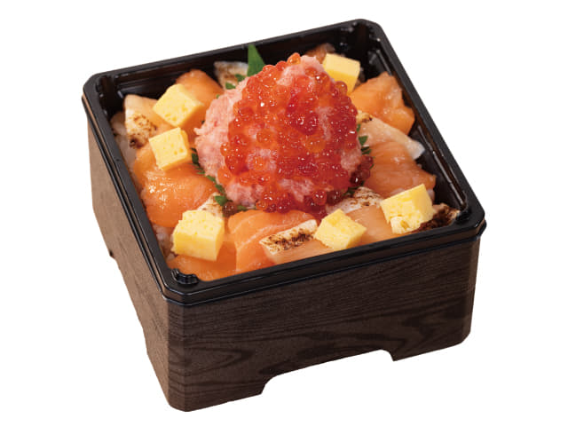 盛り丼！サーモン三昧ちらし弁当