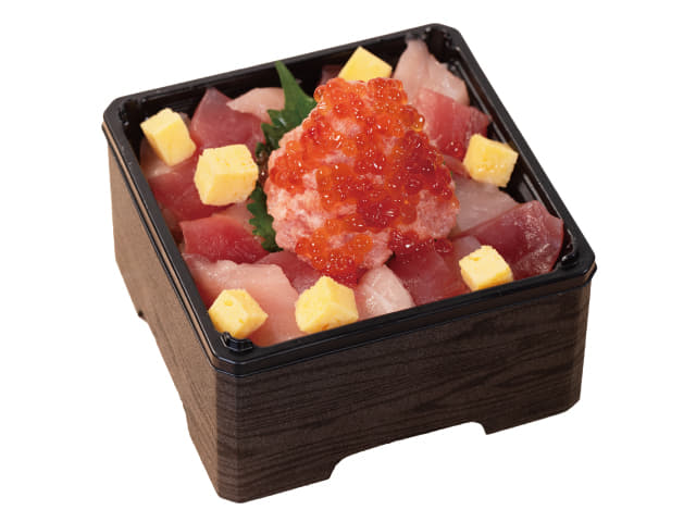 盛り丼！まぐろビントロちらし弁当